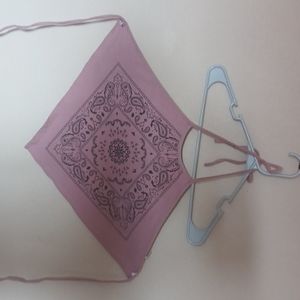Crop top bando tie Bandana short worn only once